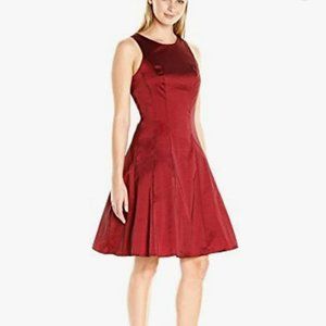 Ronni Nicole Women's Sleeveless Fit N Flair Party Dress, Size 10, Color-Red